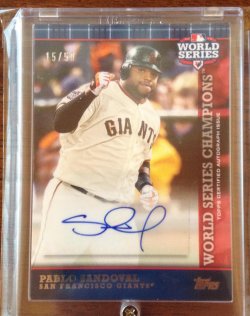 2013 Topps World Series Champs Pablo Sandoval Auto