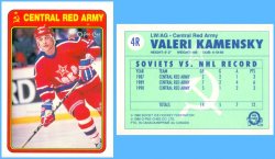 1990-91 O-Pee-Chee Central Red Army Insert Valeri Kamensky