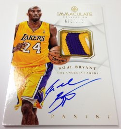 2012-13 Panini Immaculate Kobe Bryant Patch Auto