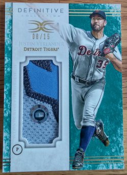 2017 Topps Definitive Collection Justin Verlander - G.U. Jersey -  # 08/15