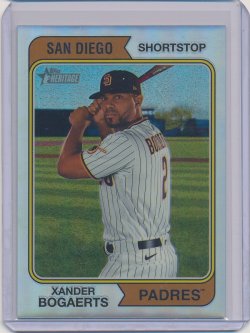    Xander Bogaerts 2023 Topps Heritage Chrome Refractor /374