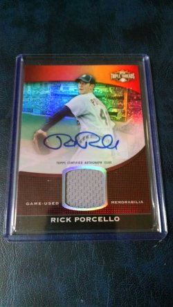 2011 Topps triple threads Rick Porcello auto