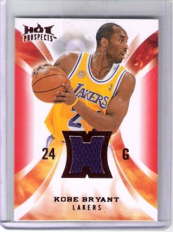2008 Fleer Hot Prospects Kobe Bryant Red Hot Materials Jersey