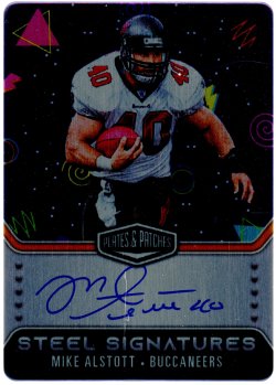 2023 Panini Plates and Patches Steel Signatures Arcade Mode Mike Alstott