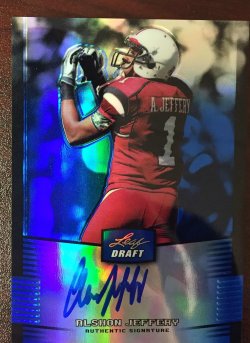 2012 Leaf Draft Alshon Jeffery Rookie Auto