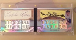 2014 Topps Triple Threads Duke Snider & Pee Wee Reese dual cut auto Booklet 1/1