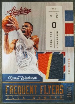 2016-17 Panini Absolute Frequent Flyers Club Members Patch Russell Westbrook