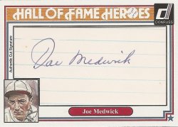 2015  Custom Hall of Fame Heroes Autographs Joe Medwick