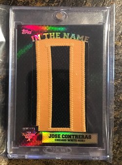 2007 Topps In The Name Jose Contreras All-Star Workout Jersey Letter