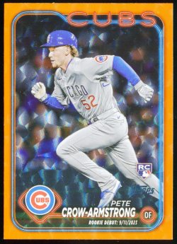 2024 Topps Update Orange Crackle Foil Pete Crow-Armstrong