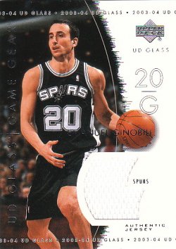 2003-04 Upper Deck UD Glass Ginobili, Manu - Game Gear