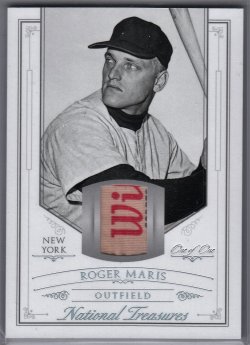 2015 Panini National Treasures Baseball Roger Maris laundry Tag