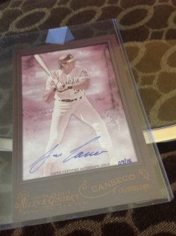 2014 Topps Allen & Ginters Jose Canseco Box Topper Auto /15