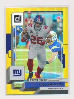    Saquon Barkley 2022 Donruss Press Proof Premium