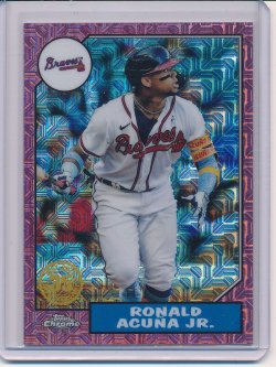    Ronald Acuna 2022 Topps 1987 Topps Silver Pack Chrome Red Refractor /5