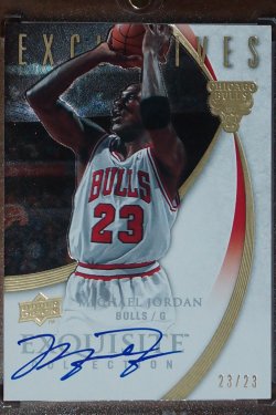 2007-08 Upper Deck Exquisite Michael Jordan Exquisite Exclusives /23 - AU Card