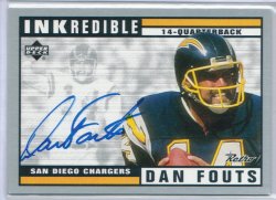 Dan Fouts Signed Chargers 2002 Fleer Throwback Football Card