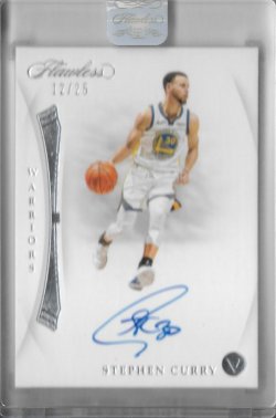 2018-19 Panini Flawless VS. Signatures Left Stephen Curry #ed 12/25