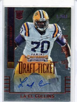 2015 Panini Contenders Draft Picks Lael Collins Draft Ticket Red