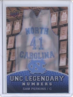 2010-11 Upper Deck North Carolina Sam Perkins Legendary Numbers