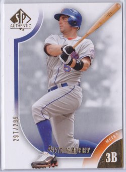 2009  SP Authentic  David Wright Gold /299