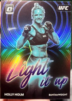 2023 Donruss Optic UFC Holly Holm Light It Up Purple Parallel
