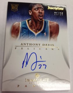 2012-13 Panini Immaculate Anthony Davis Auto