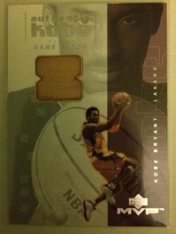 2001 Upper Deck MVP Kobe Bryant Authentic Game Floor