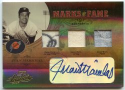 2005 Playoff Absolute Memorabilia Juan Marichal Marks of Fame Auto Triple Relic
