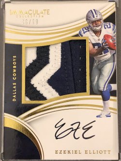 2016 Derrick Henry Ezekiel Elliott Panini black gold Dual JERSEY Patch /49  RC