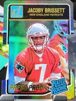 2016 Donruss Football Jacoby Brissett Rated Rookie Press Proofs Gold Die-Cuts