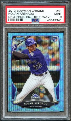 2013 Bowman Chrome Nolan Arenado Cream Of Crop Refractor Blue Wave CC-CRO2  #/250