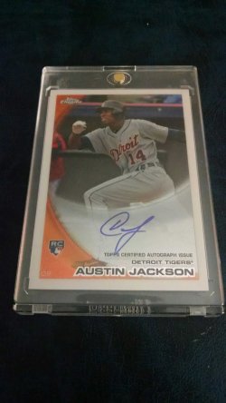 2010 Topps topps chrome Austin Jackson autograph
