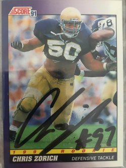 1991 Score  Chris Zorich 579
