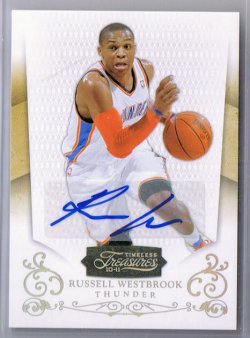 2010 Panini Timeless Treasures Russell Westbrook Autograph