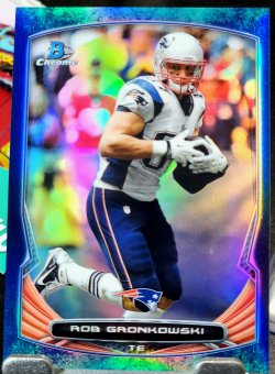 2014 Bowman Chrome Rob Gronkowski Bubbles Refractor