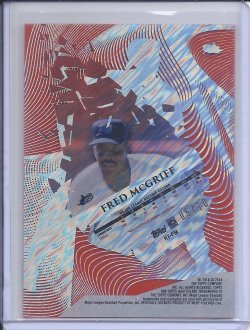 2014 Topps High Tek Fred McGriff Red Cloud Diffractor back