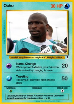 2012  Busting Packs Pokemon Chad Johnson AKA Ocho