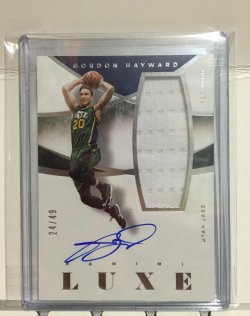 2015 Panini Luxe Gordon Hayward Memorabilia Autographs
