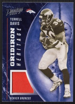 2021 Prestige Gridiron Heritage Jerseys Terrell Davis