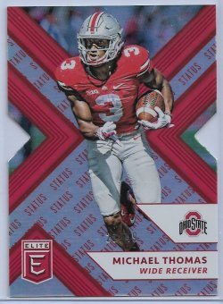 2018 Panini Elite Draft Picks Michael Thomas Red Status Die-Cut Parallel