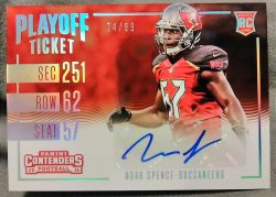 2016 Panini Contenders Noah Spence Playoff Ticket Autograph Horizontal Variation
