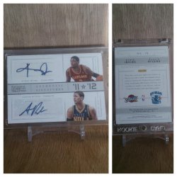 12-13  Panini national treasures  kyrie irving, rivers authentic signatures 11v12