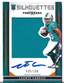 2016 Panini Preferred Silhouettes Jersey Autograph Leonte Carroo