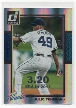 2014 Panini Donruss Stat Line Season Julio Teheran