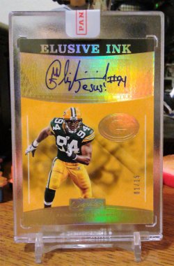 2016 Donruss Signature Series Elusive Ink Holo Gold Kabeer Gbaja-Biamila