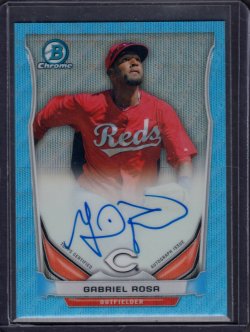 2014 Bowman Chrome Gabriel Rosa Auto Blue Wave Refractor