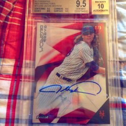 2014 Topps Finest Jacob deGrom Red Refractor Auto