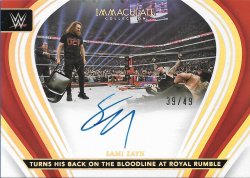 2023 Immaculate Collection WWE Moments Sami Zayn #ed 39/49