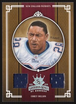 2005  Throwback Threads Gridiron Kings Dual Material Corey Dillon